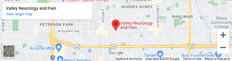 A map of the location of valley neurologist and pain.